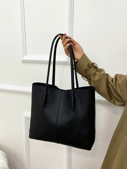 Carla Shoulder Tote Black