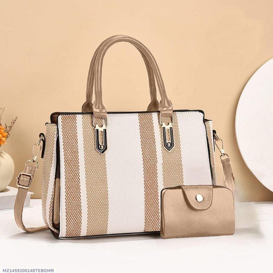 Stylish striped women's handbag