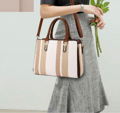 Stylish striped women's handbag