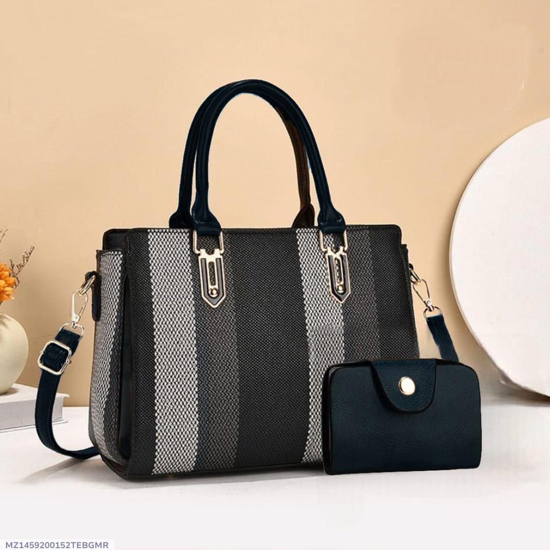 Stylish striped women's handbag