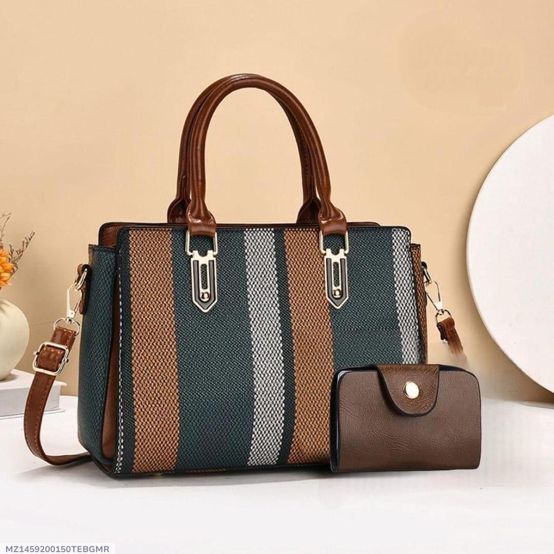 Stylish striped women's handbag