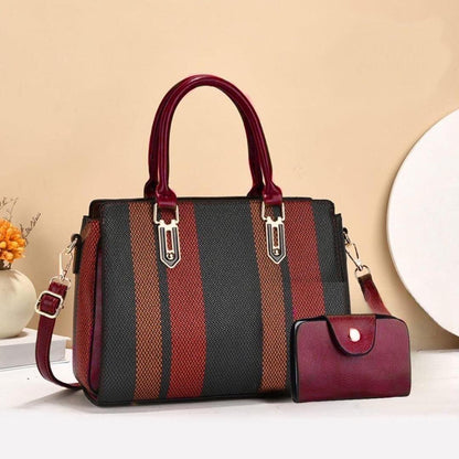 Stylish striped women's handbag